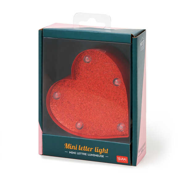 Mini Luce Decorativa Cuore Con Glitter - LEGAMI® - Flooky